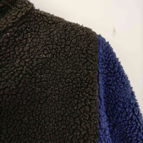 MAINLINE:RUS/FR.CA/DE Black & Navy Fleece Moe Jacket メンズ import:L