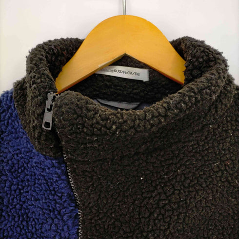 MAINLINE:RUS/FR.CA/DE Black & Navy Fleece Moe Jacket メンズ import:L