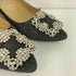 マノロブラニク MANOLO BLAHNIK ビジューデザインヒールパンプス レディース EUR:37