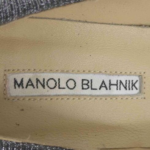マノロブラニク MANOLO BLAHNIK ビジューデザインヒールパンプス レディース EUR:37