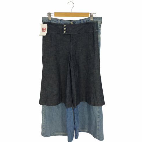 Rebuild Docking Layered 2Tone Denim Pants リビルド ドッキング レイヤード 2トーン デニムパンツ メンズ 40