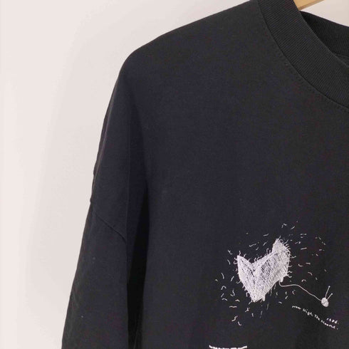 アート HOW HIGT THE MOON 両面プリント S/S Tシャツ メンズ import:XL