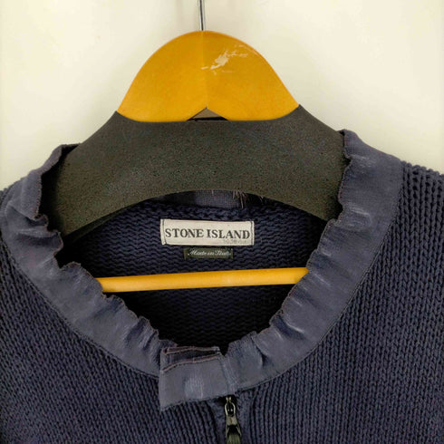 ストーンアイランド STONE ISLAND 01SS MADE IN ITALY グリーンエッジ コットンジップニット メンズ import:XL