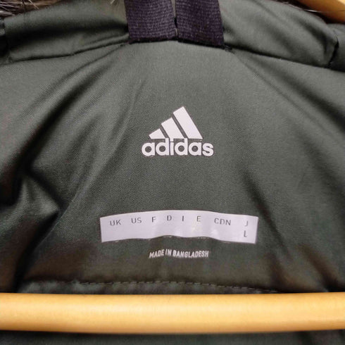 アディダス adidas ジップアップ 中綿ジャケット モッズコート メンズ import:L