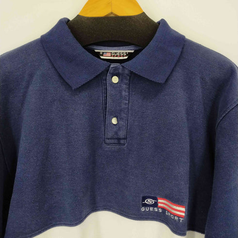 ゲス スポーツ GUESS SPORT USA製 OLD バイカラー ロゴ刺繍ポロシャツ メンズ JPN:M