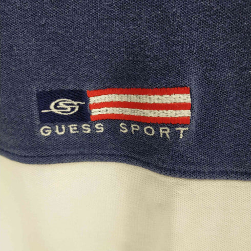 ゲス スポーツ GUESS SPORT USA製 OLD バイカラー ロゴ刺繍ポロシャツ メンズ JPN:M
