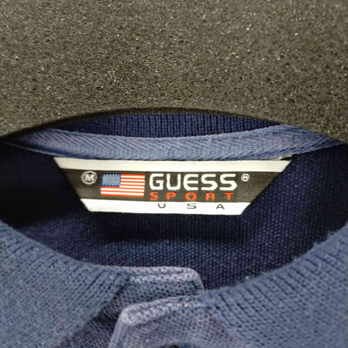 ゲス スポーツ GUESS SPORT USA製 OLD バイカラー ロゴ刺繍ポロシャツ メンズ JPN:M