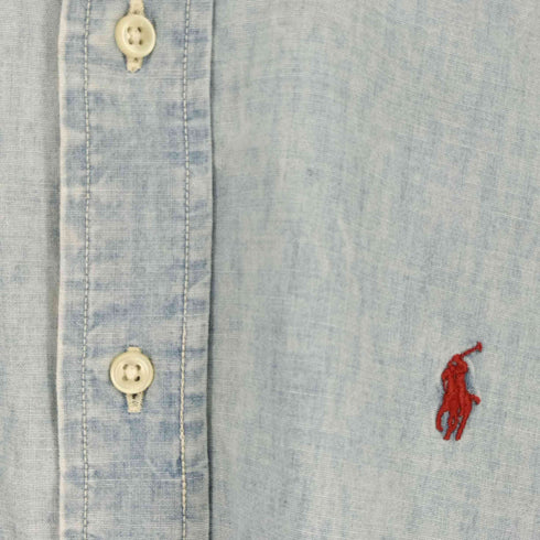 ラルフローレン RALPH LAUREN CLASSIC FIT スモールポニー刺繍 BD L/S デニムシャツ メンズ import:L