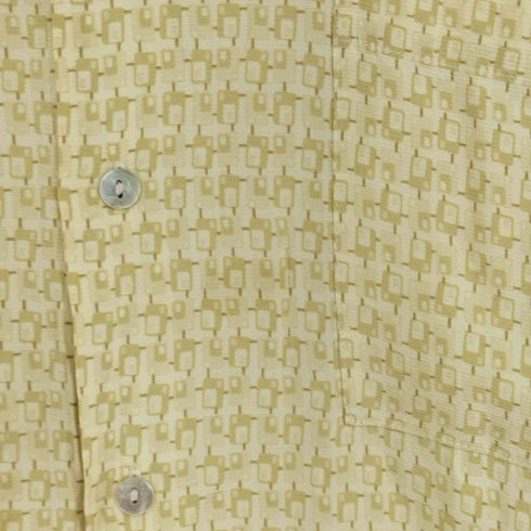 アルファニ ALFANI 総柄 シルク100 S/S シャツ メンズ JPN:L