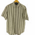 ジェフリービーン GEOFFREY BEENE S/S リネン混ストライプシャツ メンズ import:M