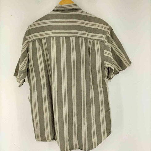 ジェフリービーン GEOFFREY BEENE S/S リネン混ストライプシャツ メンズ import:M