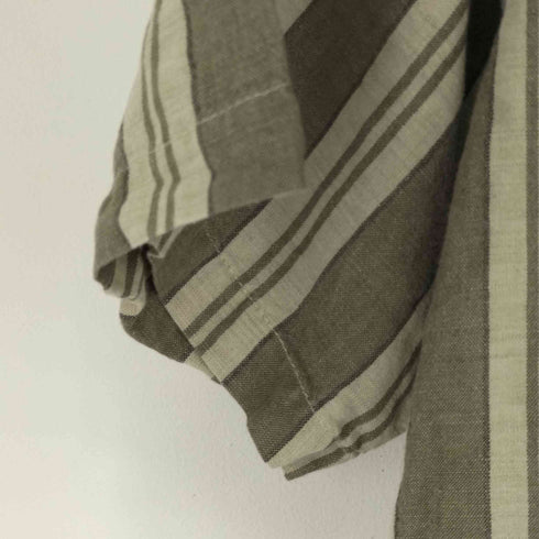 ジェフリービーン GEOFFREY BEENE S/S リネン混ストライプシャツ メンズ import:M