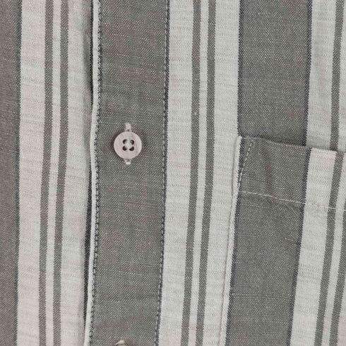 ジェフリービーン GEOFFREY BEENE S/S リネン混ストライプシャツ メンズ import:M