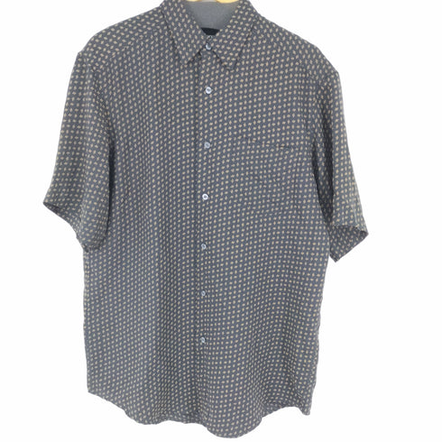 クレイボーン Claiborne 総柄 シルク100 S/S シャツ メンズ import:M