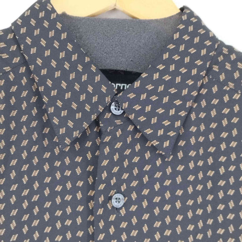 クレイボーン Claiborne 総柄 シルク100 S/S シャツ メンズ import:M