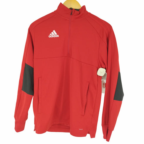 アディダス adidas 胸元ワンポイントロゴ ハーフジップトレーナー メンズ JPN:M