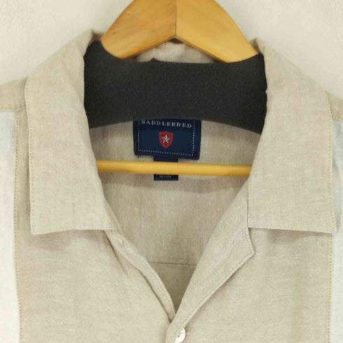 フルギ SADDLEBRED 開襟 リネンレーヨン S/S シャツ メンズ import:XXL