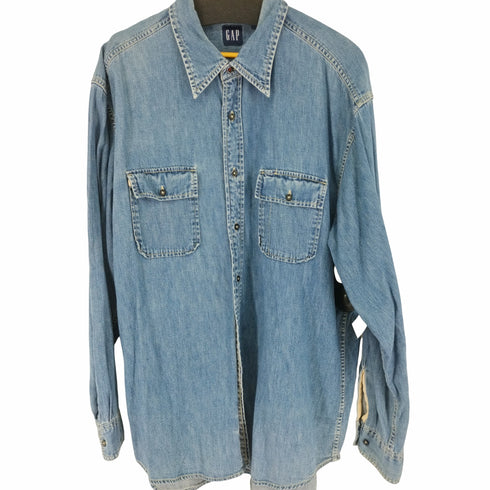 ギャップ Gap 90-00S L/S デニムシャツ メンズ import:XL