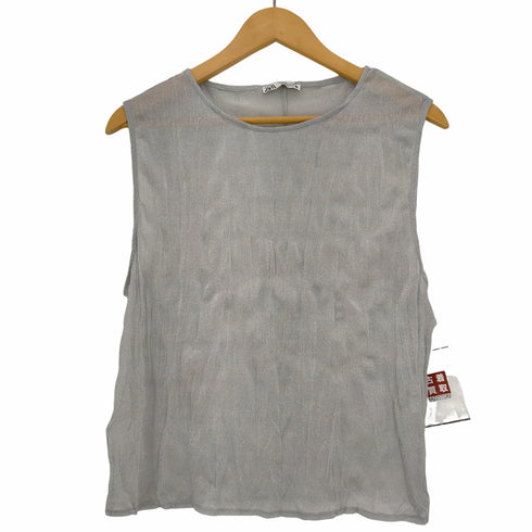 ザラ ZARA TULLE TOP WITH SILVER レディース import:M