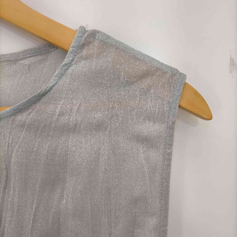 ザラ ZARA TULLE TOP WITH SILVER レディース import:M