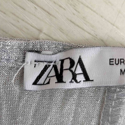 ザラ ZARA TULLE TOP WITH SILVER レディース import:M