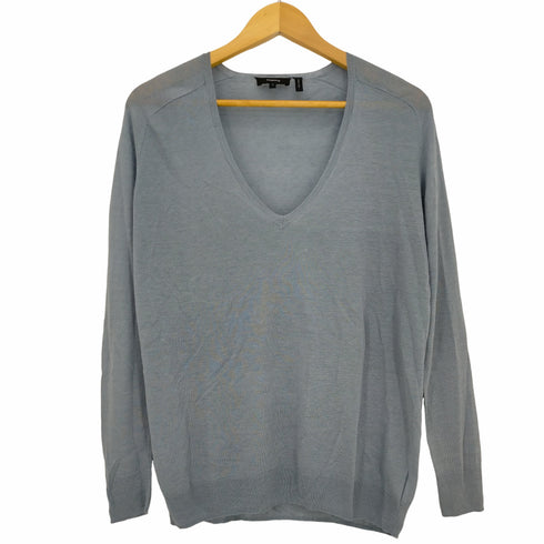 セオリー theory SAG HARBOR ADRIANNA PALE GARDENIAリネンレーヨン Vネックプルオーバーニット レディース JPN:S