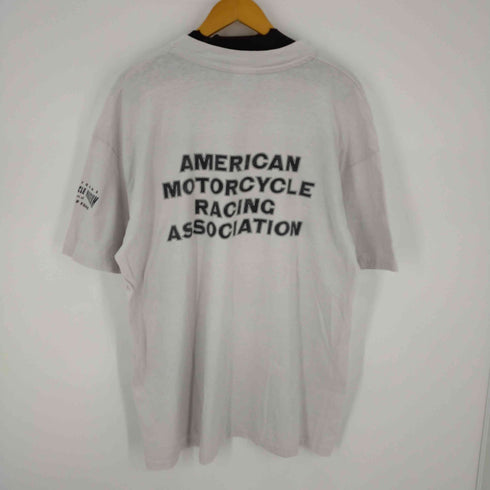 ハーレーダヴィットソン HARLEY DAVIDSON 80S USA製 モーターサイクル レーシング シングルステッチ PRINT S/S TEE BEEFY-T オーバーサイズ バイカー メンズ JPN:XXL