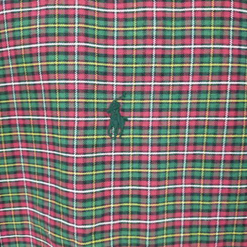 ラルフローレン RALPH LAUREN CUSTOM FIT スモールポニー刺繍ボタンダウンL/Sチェックシャツ メンズ M
