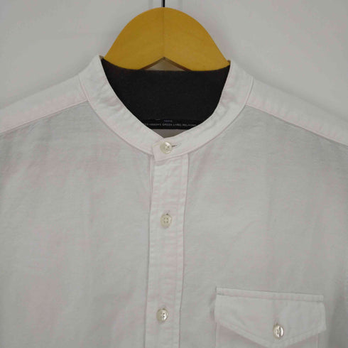 ユナイテッドアローズグリーンレーベルリラクシング UNITED ARROWS green label relaxing バンドカラーL/Sシャツ メンズ JPN:S