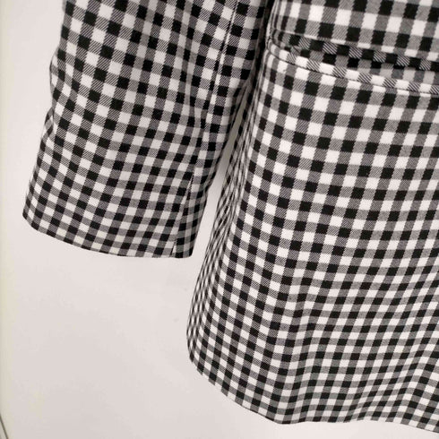 ザラ ZARA ダブルブレスト仕様 ギンガムチェック オーバーサイズ ブレザージャケット レディース import:S
