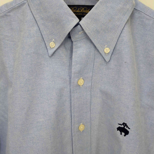 ブルックスブラザーズ BROOKS BROTHERS ロゴ刺繍 ロングスリーブ ボタンダウンシャツ メンズ import:S