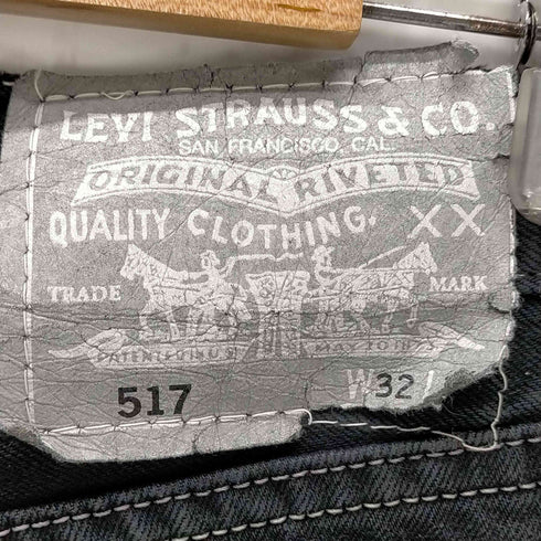 リーバイス Levis OLD 日本製 517 ブラックデニム フレアパンツ ブーツカット メンズ US:32-33