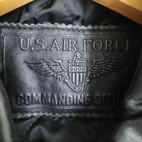ユーエスエアーフォース U.S. AIR FORCE COMMANDING OF FICER 裏キルティング ラムレザーハーフコート メンズ JPN:M