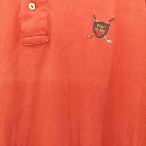 ポロゴルフラルフローレン POLO GOLF RALPH LAUREN 90-00s ロゴ 刺繍 S/S ポロシャツ メンズ import:L