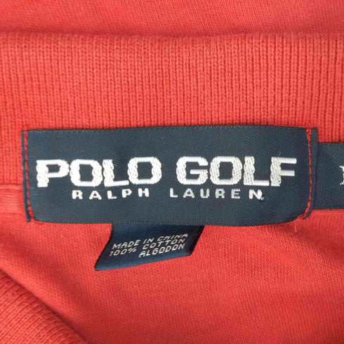 ポロゴルフラルフローレン POLO GOLF RALPH LAUREN 90-00s ロゴ 刺繍 S/S ポロシャツ メンズ import:L
