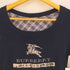バーバリーブルーレーベル BURBERRY BLUE LABEL フロントプリント ラインストーンロゴ Uネックカットソー レディース 38