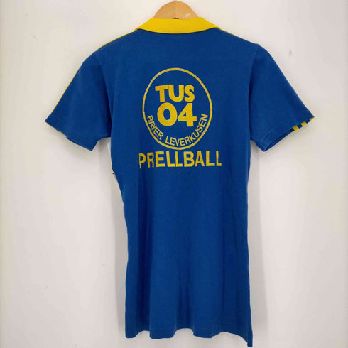 アディダス adidas 西ドイツ製 コットン ゲームシャツ PRELLBALL BAYER LEVERKUSEN フロッキープリント メンズ import:M