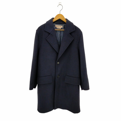 マルニ MARNI 22AW ウールナイロンフランネルチェスターフィールドコート メンズ JPN:44