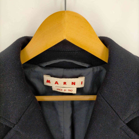 マルニ MARNI 22AW ウールナイロンフランネルチェスターフィールドコート メンズ JPN:44