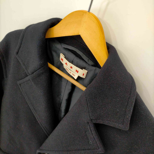 マルニ MARNI 22AW ウールナイロンフランネルチェスターフィールドコート メンズ JPN:44