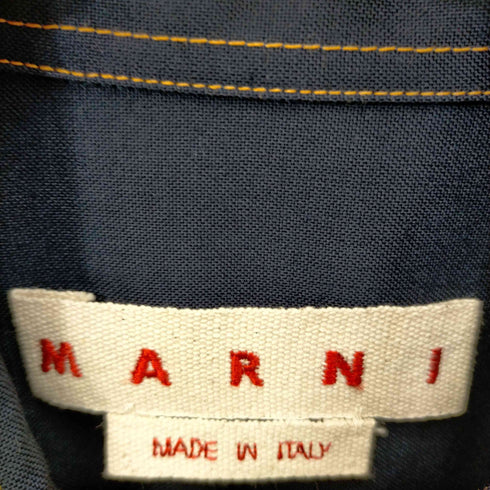 マルニ MARNI 22AW ステッチトロピカルウールシャツ メンズ JPN:44