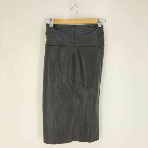ザラ ZARA ウエストリボン フェイクレザー タイトスカート レディース XS