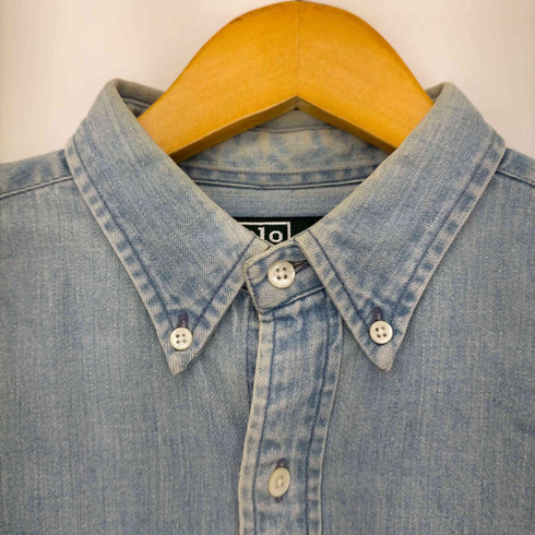 ポロバイラルフローレン Polo by RALPH LAUREN 80s 緑タグ BD 長袖デニムシャツ メンズ 160