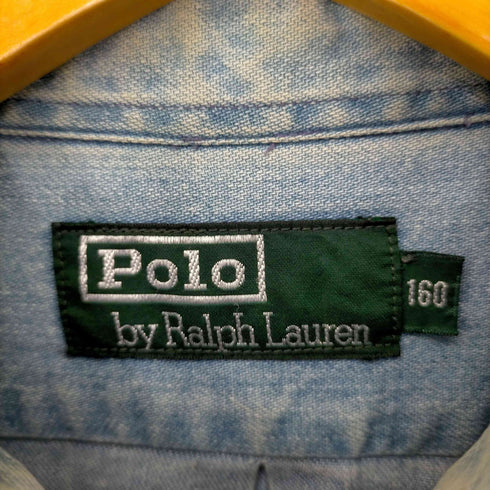 ポロバイラルフローレン Polo by RALPH LAUREN 80s 緑タグ BD 長袖デニムシャツ メンズ 160