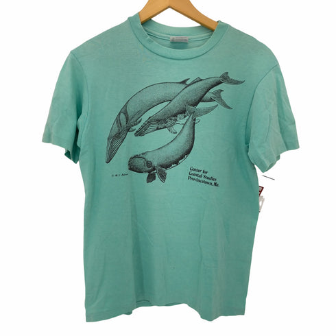 ヘインズ Hanes USA製 袖裾シングルステッチ クジラ Tシャツ メンズ import:M