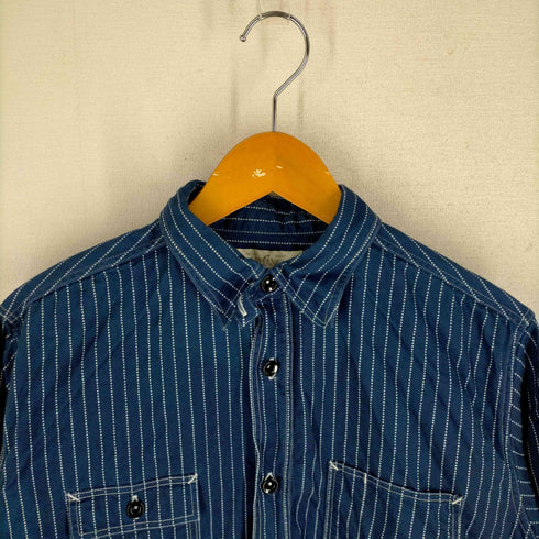シュガーケーン SUGAR CANE Fiction Romance 8.5oz. WABASH STRIPE WORK SHIRT ウォバッシュストライプ 長袖ワークシャツ メンズ JPN:L