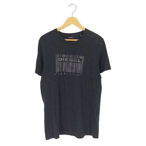ディーゼル DIESEL バーコードロゴ プリント クルーネックTシャツ メンズ import:L