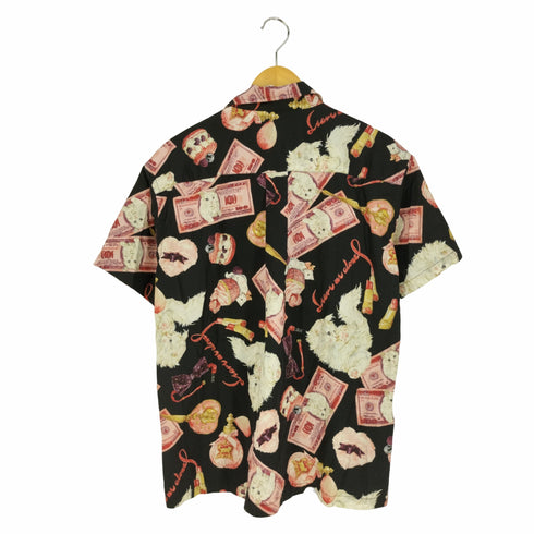 カールヘルム Karl Helmut マテリアルキャットプリントシャツブラウス コットンオープンカラーシャツ メンズ JPN:4