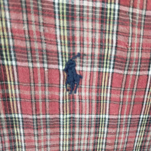 ラルフローレン RALPH LAUREN 90s スモールポニー刺繍 ボタンダウンチェックシャツ メンズ JPN:L