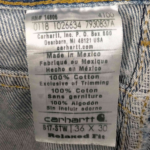 カーハート Carhartt RELAXED FIT TAPERED LEG JEAN STONEWASH メンズ 36×30